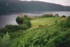 Das Urquhart Castle am Ufer des Loch Ness, 1691 gesprengt